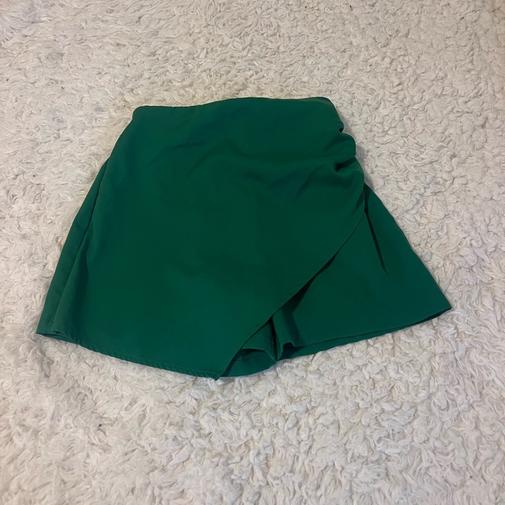 SHEIN Emerald Green Wrap Skort